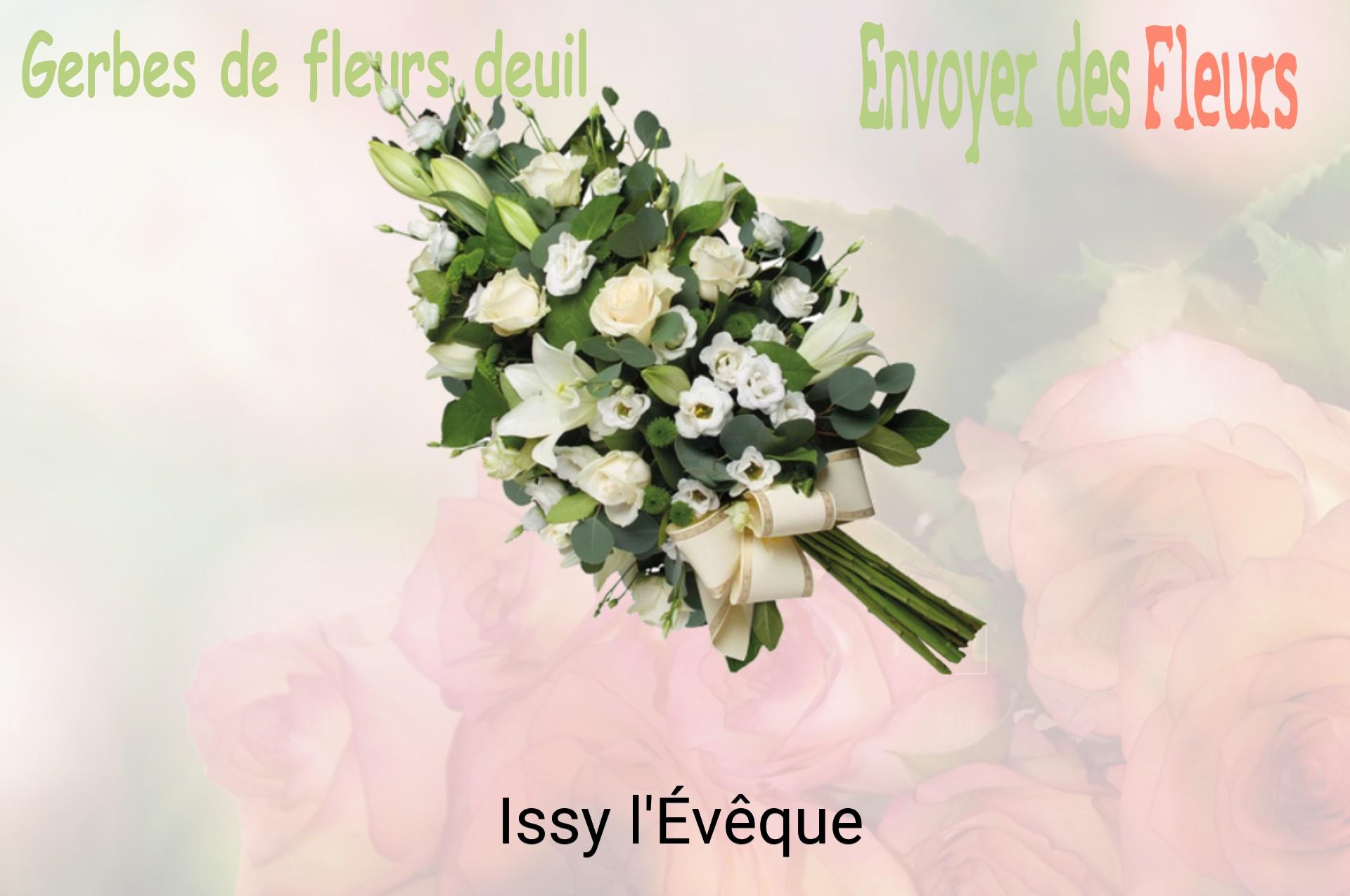 Gerbe de fleurs de deuil livrée à Issy-l'Évêque
